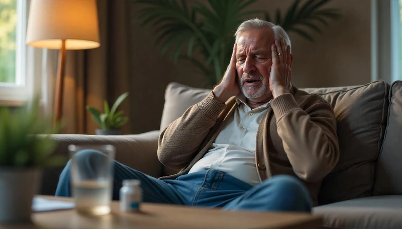 Un hombre con dolor de muelas